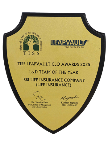SBI Life was conferred the L&D Team of the Year – Gold at the TISS LeapVault CLO Awards 2025.